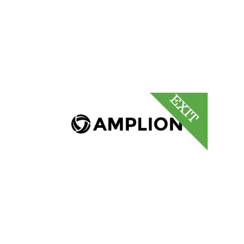 Amplion logo With a Green "Exit" label